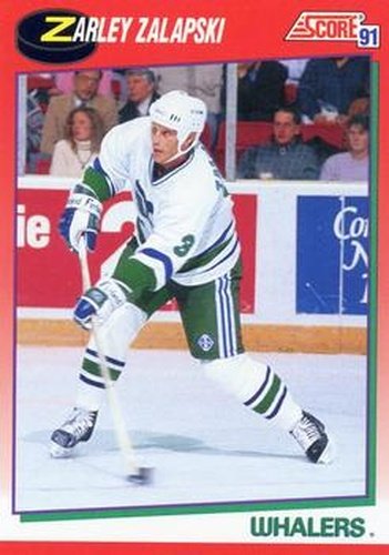 #111 Zarley Zalapski - Edmonton Oilers - 1991-92 Score Canadian Hockey