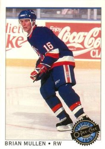 #111 Brian Mullen - New York Islanders - 1992-93 O-Pee-Chee Premier Hockey