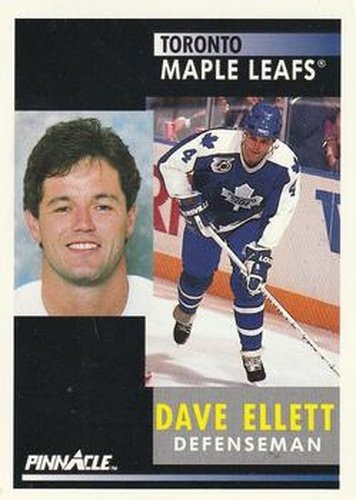 #111 Dave Ellett - Toronto Maple Leafs - 1991-92 Pinnacle Hockey