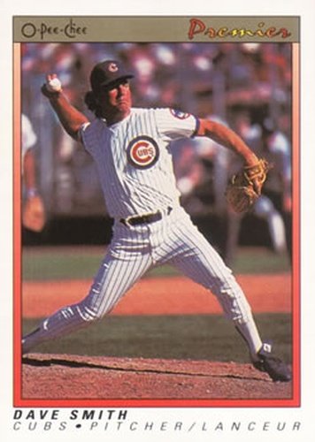 #111 Dave Smith - Chicago Cubs - 1991 O-Pee-Chee Premier Baseball