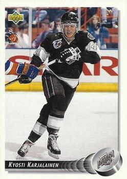 #111 Kyosti Karjalainen - Los Angeles Kings - 1992-93 Upper Deck Hockey