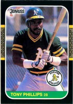 #103 Tony Phillips - Oakland Athletics - 1987 Donruss Baseball