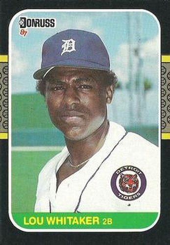 #107 Lou Whitaker - Detroit Tigers - 1987 Donruss Baseball