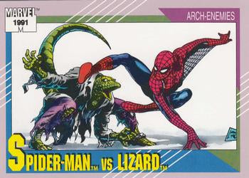 #112 Spider-Man vs. Lizard - 1991 Impel Marvel Universe Series II