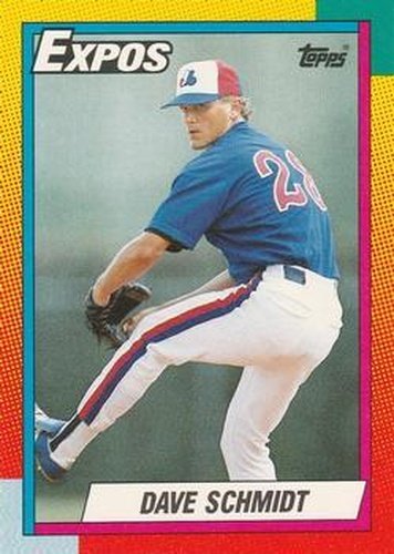 #112T Dave Schmidt - Montreal Expos - 1990 Topps Traded Baseball