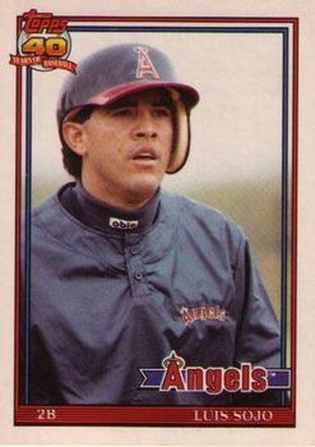 #112T Luis Sojo - California Angels - 1991 Topps Traded Baseball