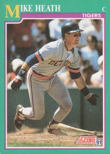 #112 Mike Heath - Detroit Tigers - 1991 Score Baseball