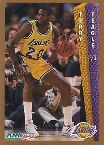 #112 Terry Teagle - Los Angeles Lakers - 1992-93 Fleer Basketball