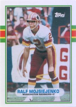 #112T Ralf Mojsiejenko - Washington Redskins - 1989 Topps Traded Football