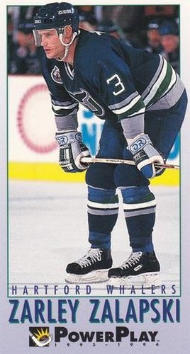 #112 Zarley Zalapski - Hartford Whalers - 1993-94 Fleer PowerPlay Hockey