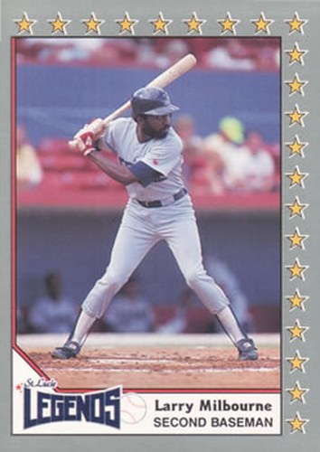 #112 Larry Milbourne - St. Lucie Legends - 1990 Pacific Senior League Baseball