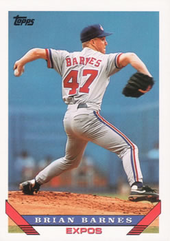 #112 Brian Barnes - Montreal Expos - 1993 Topps Baseball