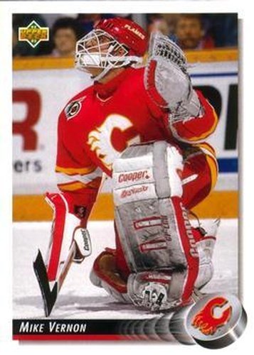 #112 Mike Vernon - Calgary Flames - 1992-93 Upper Deck Hockey