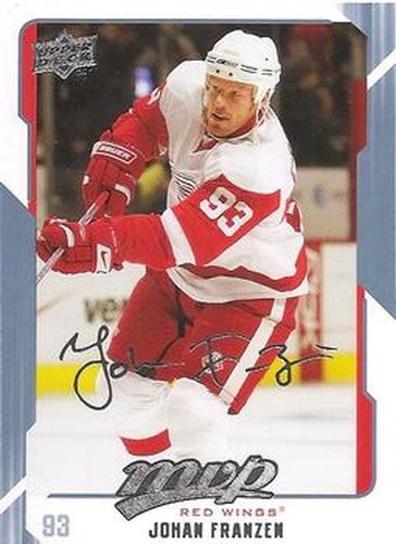#112 Johan Franzen - Detroit Red Wings - 2008-09 Upper Deck MVP Hockey