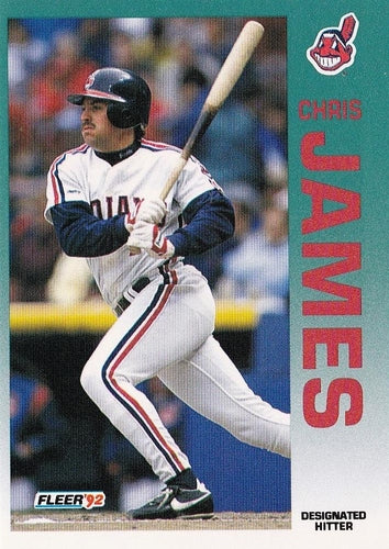 #112 Chris James - Cleveland Indians - 1992 Fleer Baseball