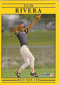 #112 Luis Rivera - Boston Red Sox - 1991 Fleer Baseball