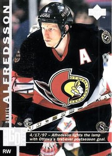 #112 Daniel Alfredsson - Ottawa Senators - 1997-98 Upper Deck Hockey