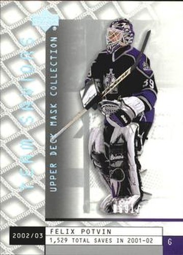 #112 Felix Potvin - Los Angeles Kings - 2002-03 Upper Deck Mask Collection Hockey