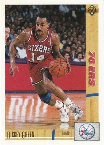 #112 Rickey Green - Philadelphia 76ers - 1991-92 Upper Deck Basketball