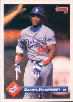 #112 Darryl Strawberry - Los Angeles Dodgers - 1993 Donruss Baseball