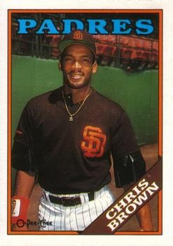 #112 Chris Brown - San Diego Padres - 1988 O-Pee-Chee Baseball