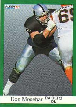 #112 Don Mosebar - Los Angeles Raiders - 1991 Fleer Football