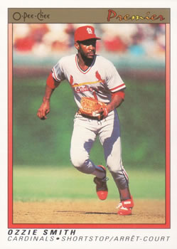 #112 Ozzie Smith - St. Louis Cardinals - 1991 O-Pee-Chee Premier Baseball