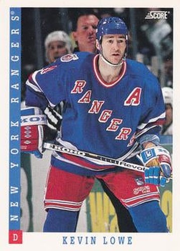 #112 Kevin Lowe - New York Rangers - 1993-94 Score Canadian Hockey