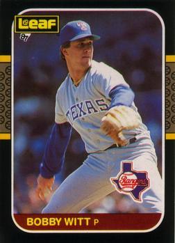 #112 Bobby Witt - Texas Rangers - 1987 Leaf Baseball
