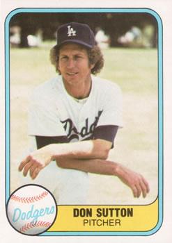 #112 Don Sutton - Los Angeles Dodgers - 1981 Fleer Baseball