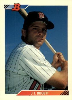 #112 J.T. Bruett - Minnesota Twins - 1992 Bowman Baseball
