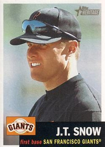 #112 J.T. Snow - San Francisco Giants - 2002 Topps Heritage Baseball
