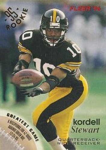 #112 Kordell Stewart - Pittsburgh Steelers - 1996 Fleer Football