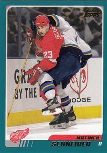 #112 Mathieu Schneider - Detroit Red Wings - 2003-04 Topps Hockey