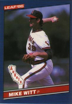 #112 Mike Witt - California Angels - 1986 Leaf Baseball