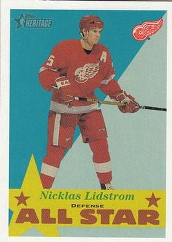 #112 Nicklas Lidstrom - Detroit Red Wings - 2001-02 Topps Heritage Hockey