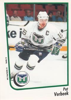 #112 Pat Verbeek - Hartford Whalers - 1994-95 Panini Hockey Stickers