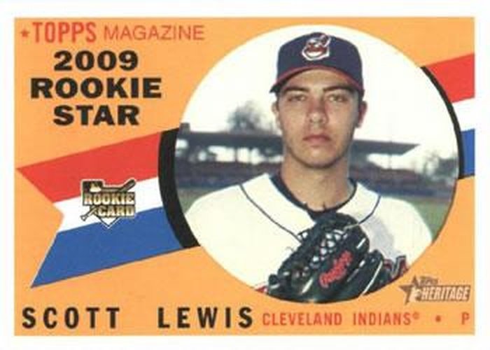 #112 Scott Lewis - Cleveland Indians - 2009 Topps Heritage Baseball