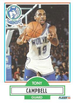 #112 Tony Campbell - Minnesota Timberwolves - 1990-91 Fleer Basketball