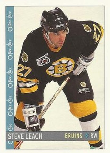 #112 Steve Leach - Boston Bruins - 1992-93 O-Pee-Chee Hockey