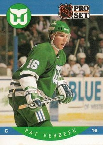 #112 Pat Verbeek - Hartford Whalers - 1990-91 Pro Set Hockey