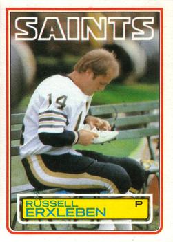 #112 Russell Erxleben - New Orleans Saints - 1983 Topps Football