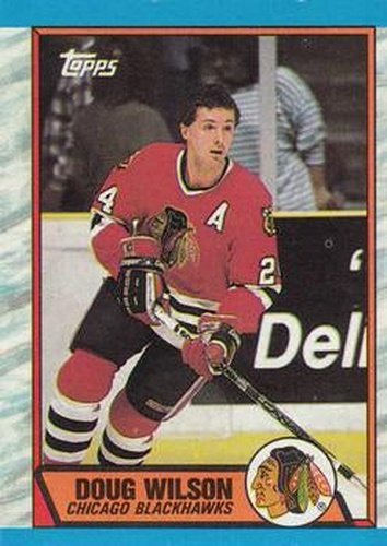 #112 Doug Wilson - Chicago Blackhawks - 1989-90 Topps Hockey