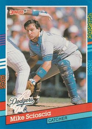 #112 Mike Scioscia - Los Angeles Dodgers - 1991 Donruss Baseball