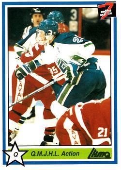 #112 QMJHL Action - 1990-91 7th Inning Sketch QMJHL Hockey