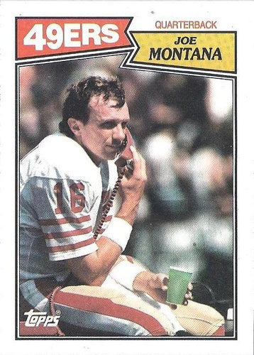#112 Joe Montana - San Francisco 49ers - 1987 Topps Football