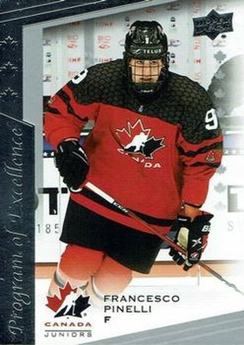 #112 Francesco Pinelli - Canada - 2021-22 Upper Deck Team Canada Juniors Hockey