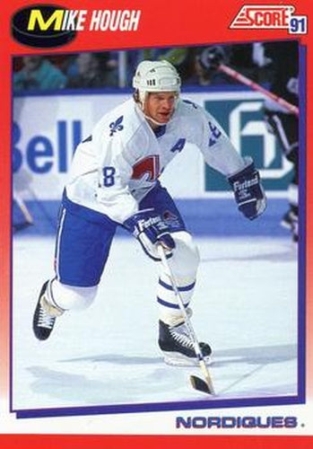 #112 Mike Hough - Quebec Nordiques - 1991-92 Score Canadian Bilingual Hockey