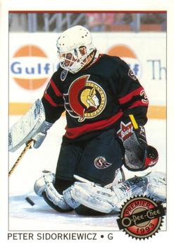 #112 Peter Sidorkiewicz - Ottawa Senators - 1992-93 O-Pee-Chee Premier Hockey