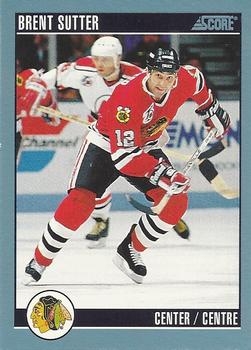 #112 Brent Sutter - Chicago Blackhawks - 1992-93 Score Canadian Hockey